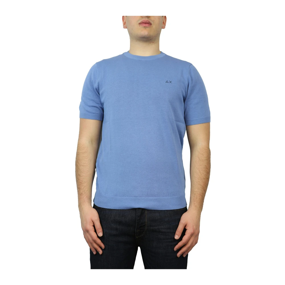 Sun68 Katoenen T-shirt Blue Heren