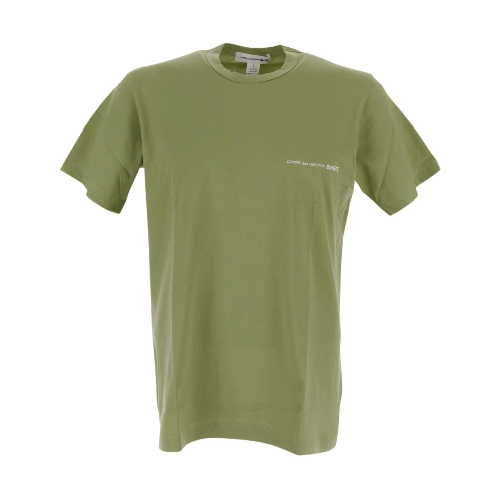 Comme des Garçons Katoenen Logo T-Shirt Green Heren