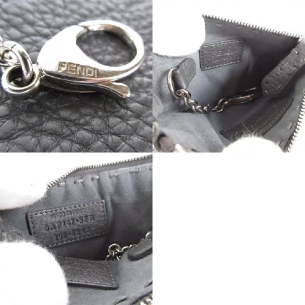 Fendi Vintage Pre-owned Leather wallets Gray Dames