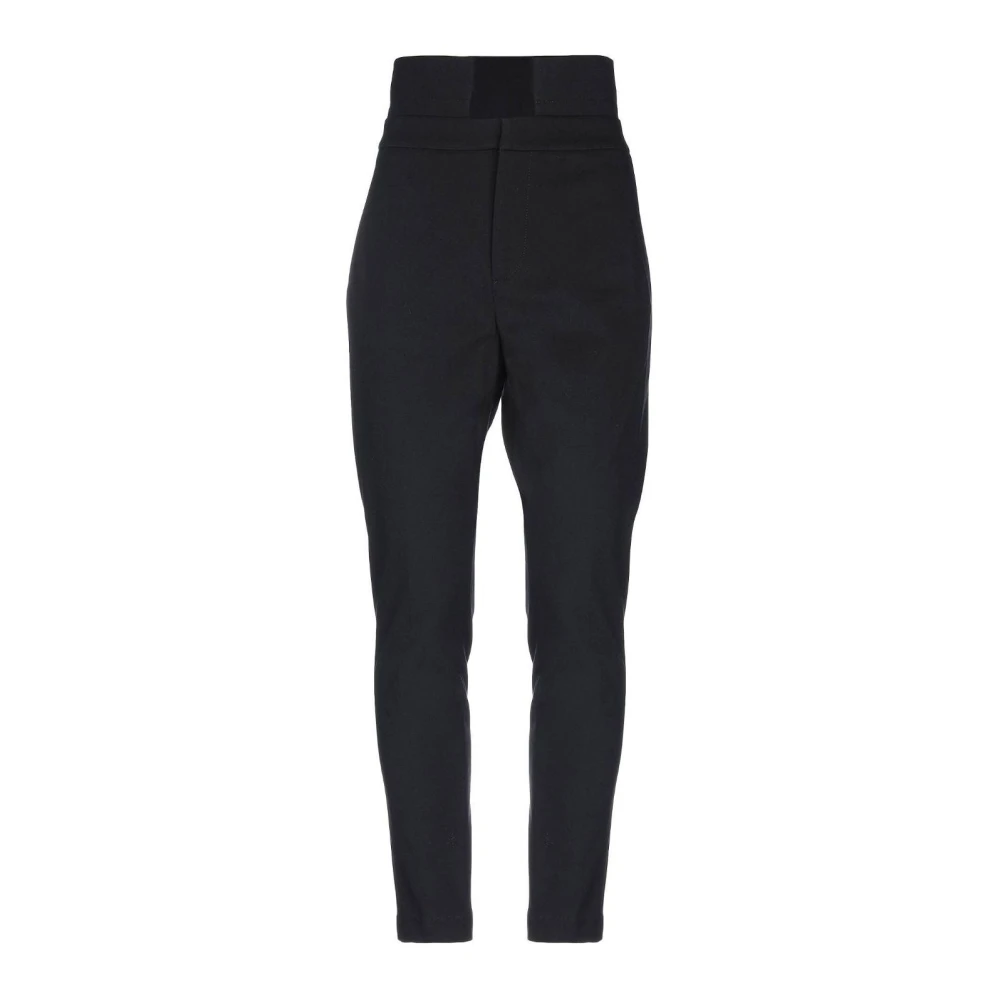Dondup Hoge taille zwarte broek voor vrouwen Black Dames