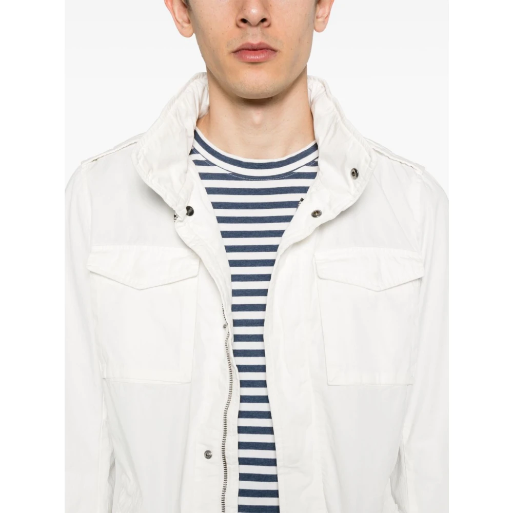 Herno Witte Parka Jas White Heren