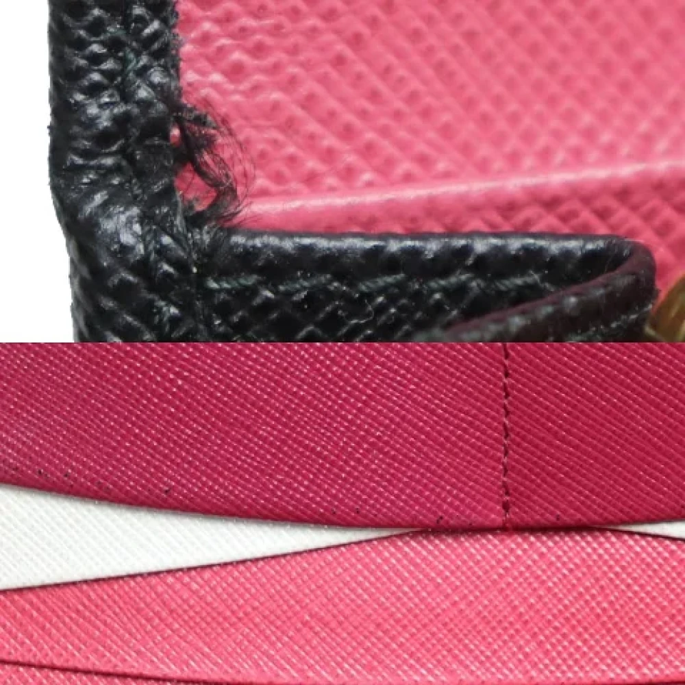 Prada Vintage Pre-owned Leather wallets Black Dames