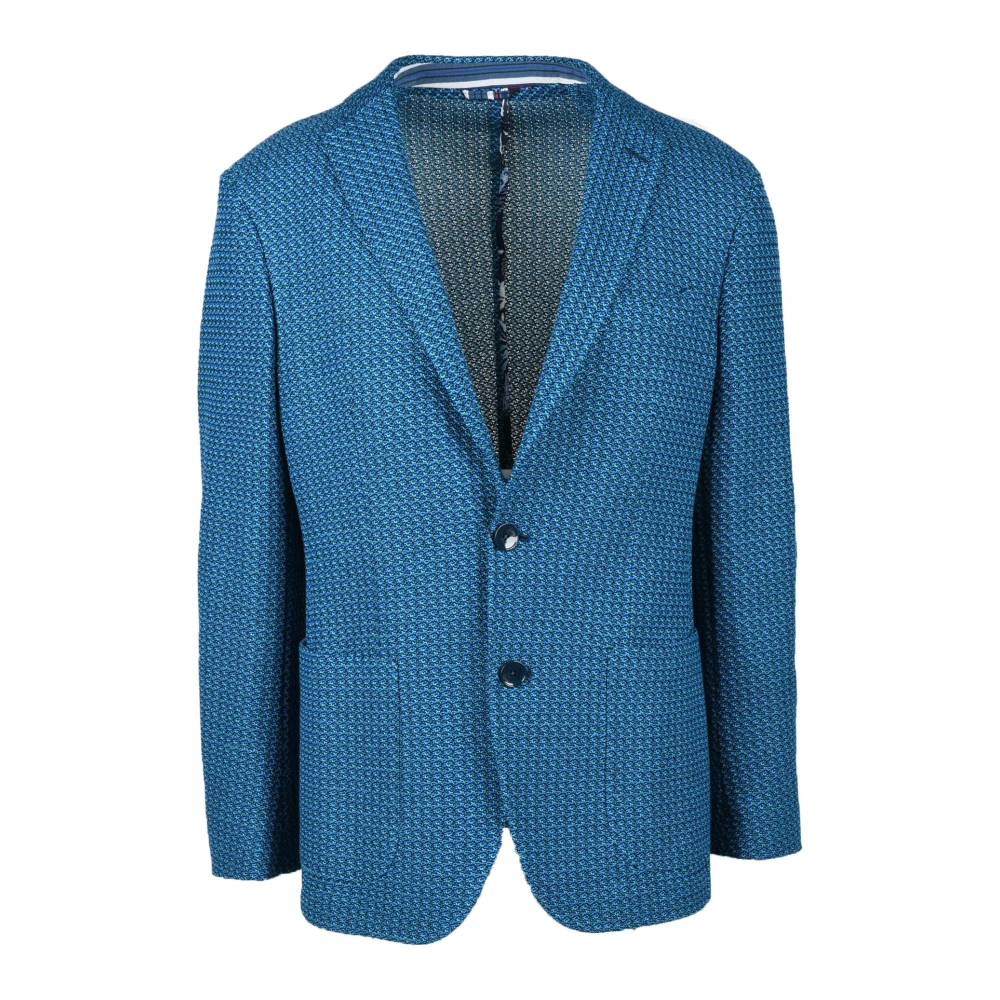 ETRO Katoenen Jas Blue Heren