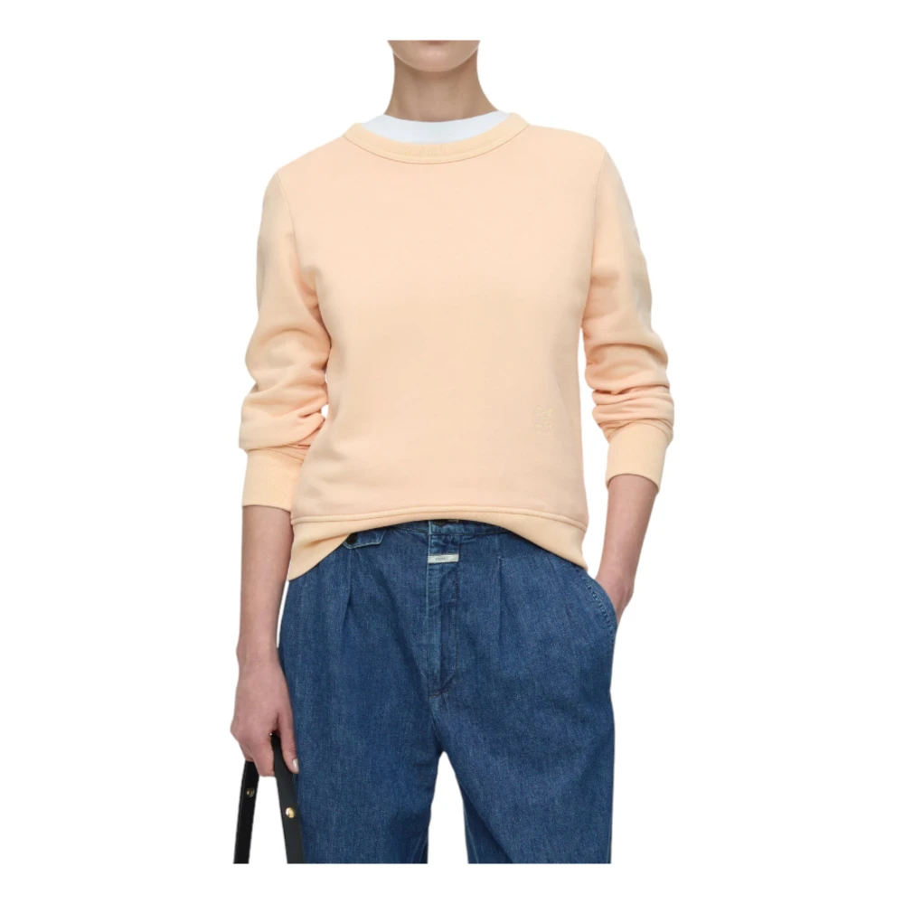 closed Oranje Sweatshirt met Ronde Hals Orange Dames