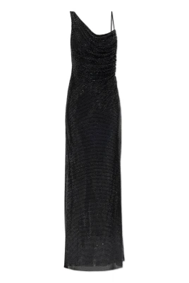 Rhinestone Draped Gown
