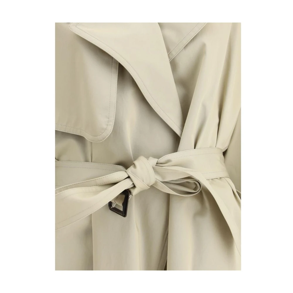 Balenciaga Moderne Trenchcoat Stijl Beige Dames