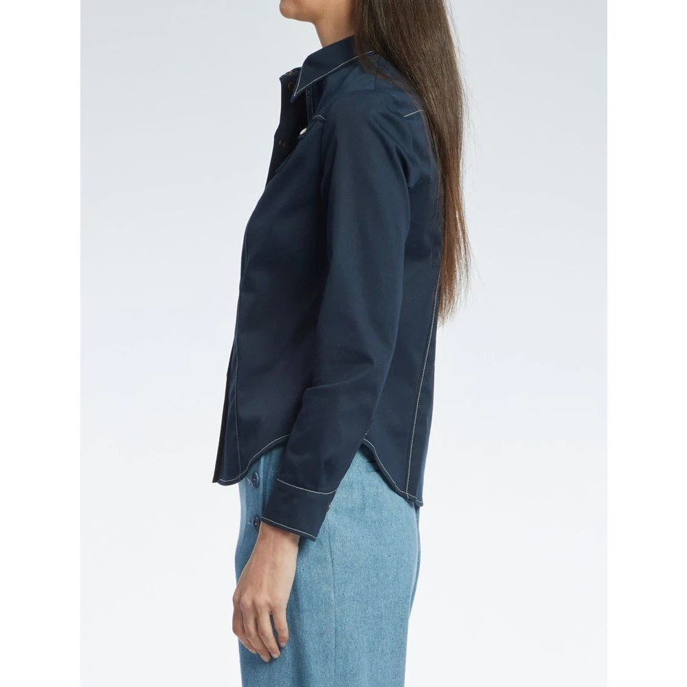 Ines De La Fressange Paris Myrna navy blue shirt Blue Dames