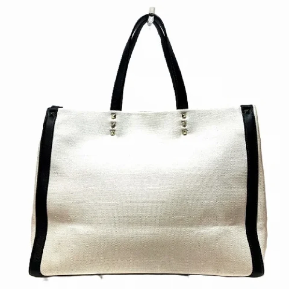 Valentino Vintage Pre-owned Canvas handbags Beige Unisex