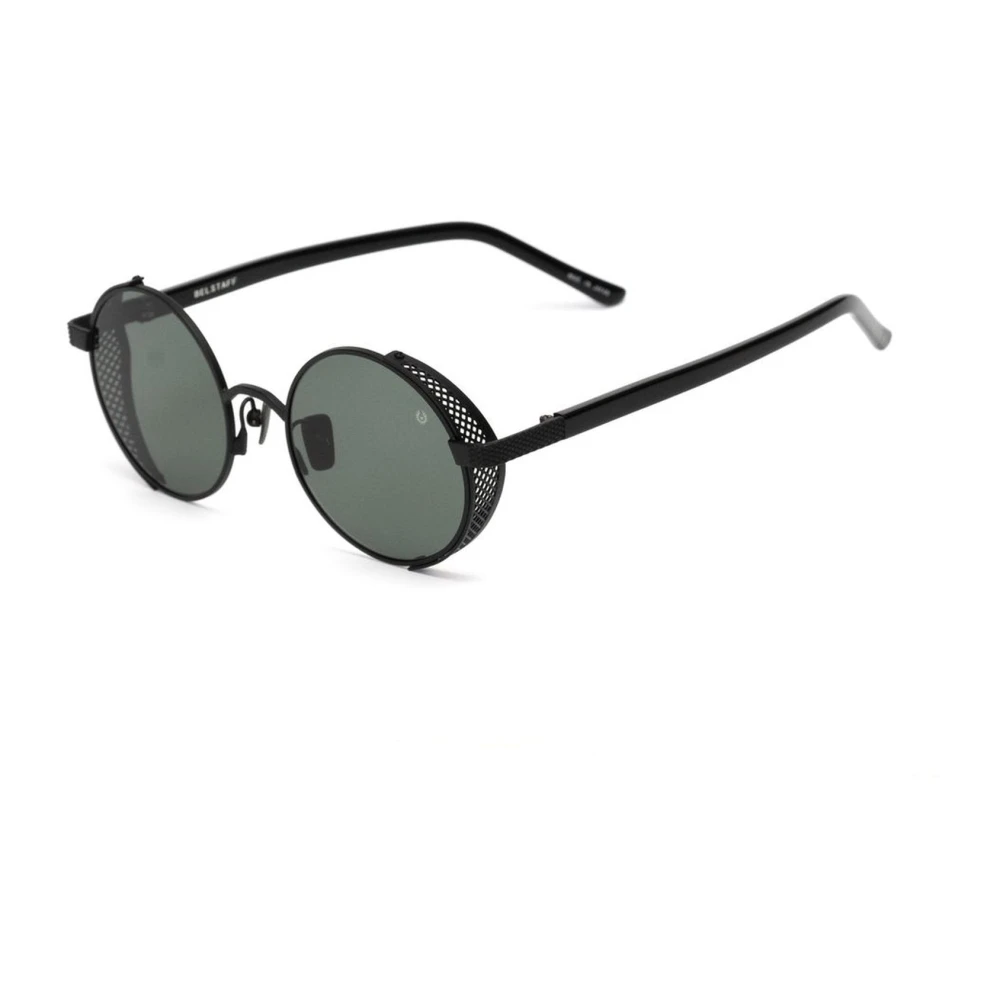 Belstaff Handgjorda Svarta Acetat Solglasögon med Carl Zeiss Linser Black, Unisex