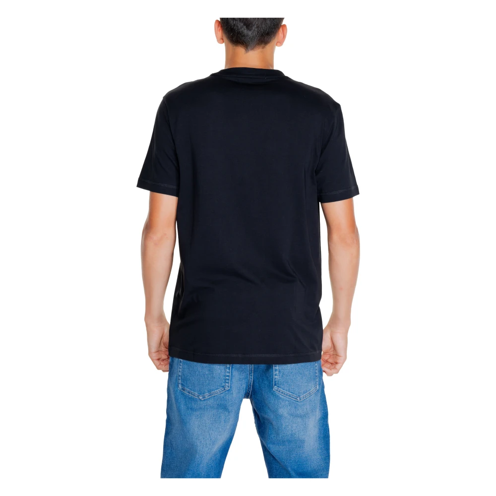 Calvin Klein Jeans Zwarte Ronde Hals T-shirt voor Mannen Black Heren