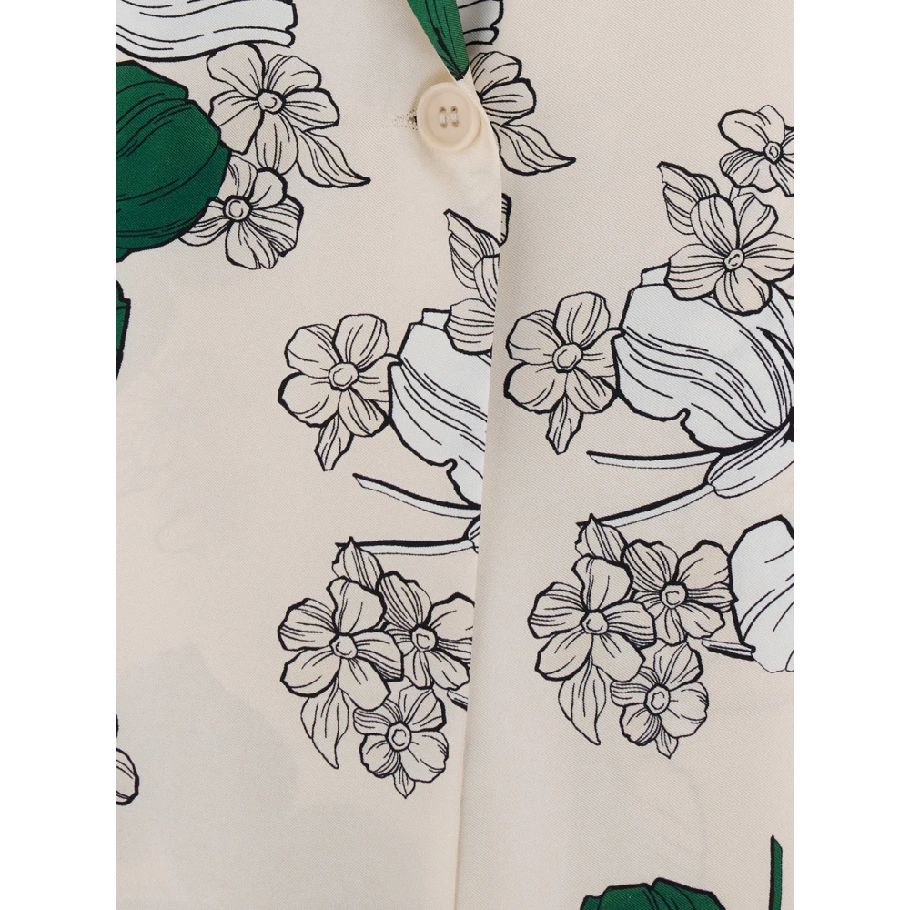 P.a.r.o.s.h. Bloemenzijden multicolor jas met revers Multicolor Dames