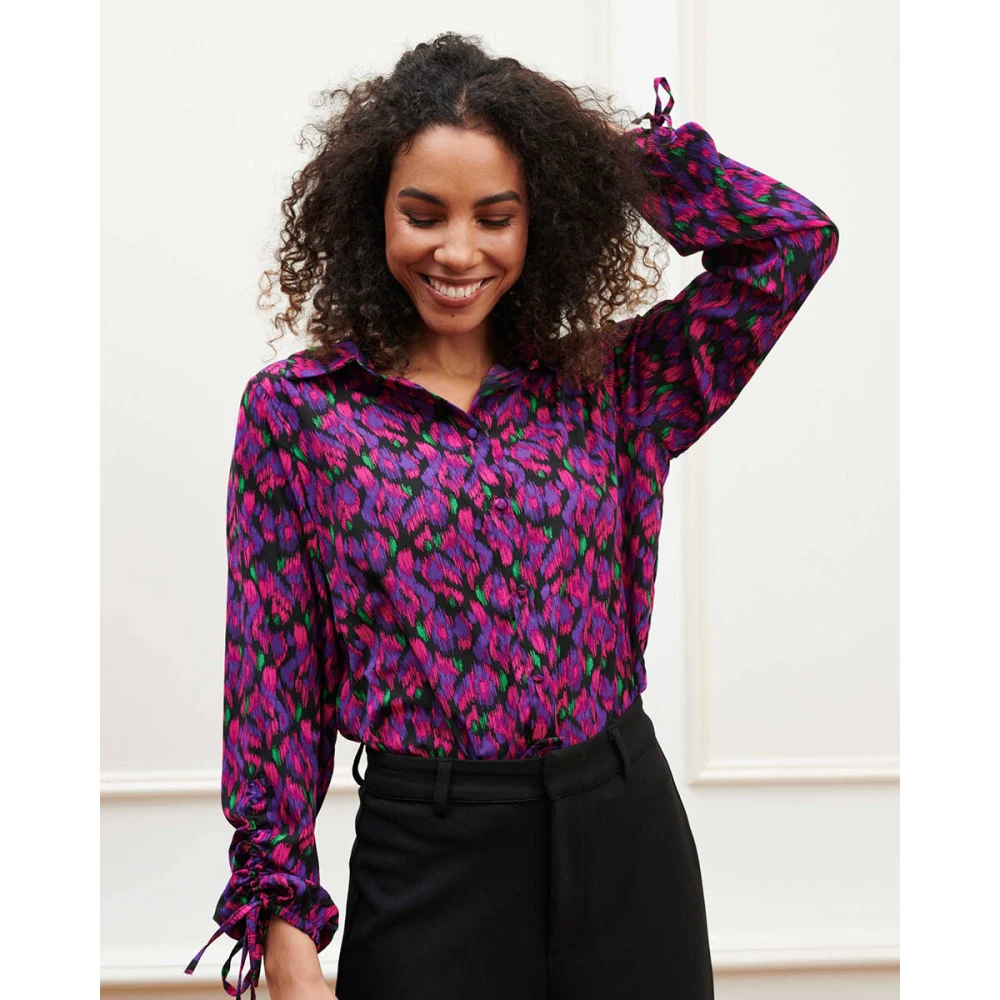 Lofty Manner Rosalie Blouse Lange Mouw Purple Dames