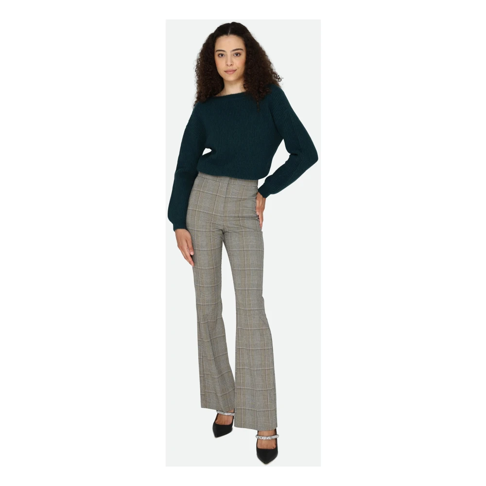 PATRIZIA PEPE V-hals Petrol Trui Alpaca Mix Green Dames
