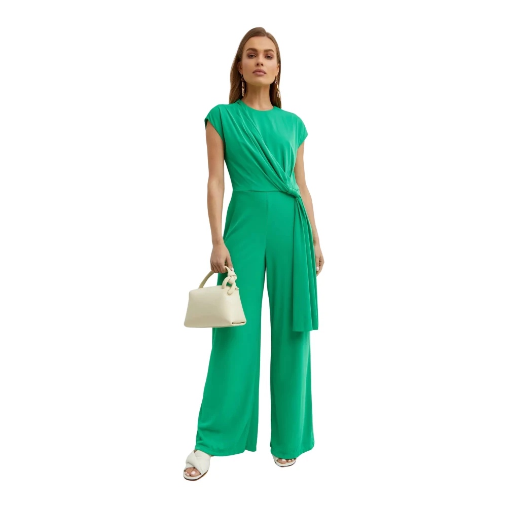 Ralph Lauren Groene jumpsuit met strik Green Dames
