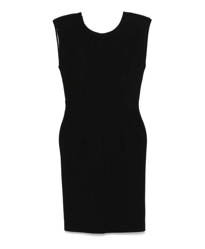 black-midi-dress-with-logo-plaque