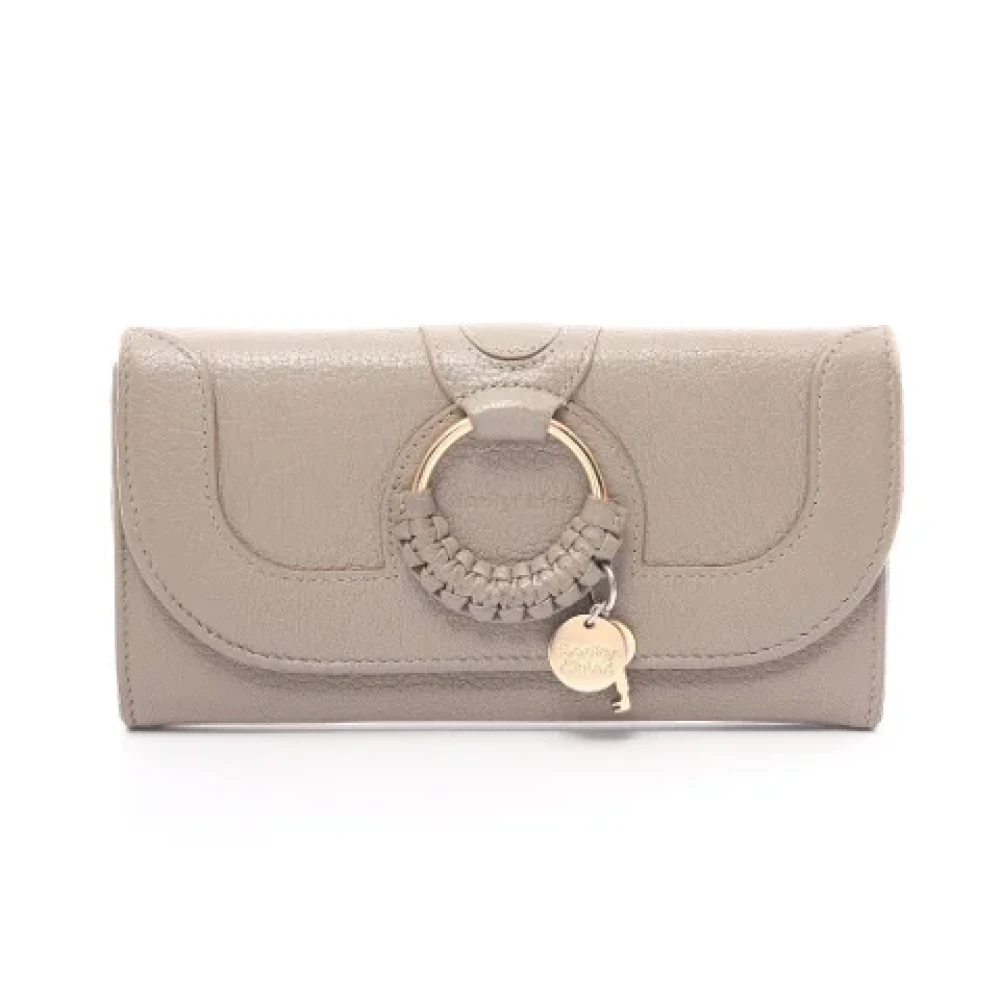 Chloé Pre-owned Leather wallets Beige Dames