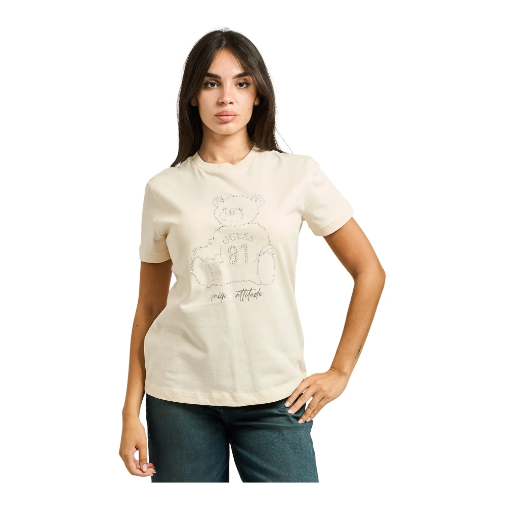 Guess - Tops > T-Shirts - Beige - Guess - Modalova