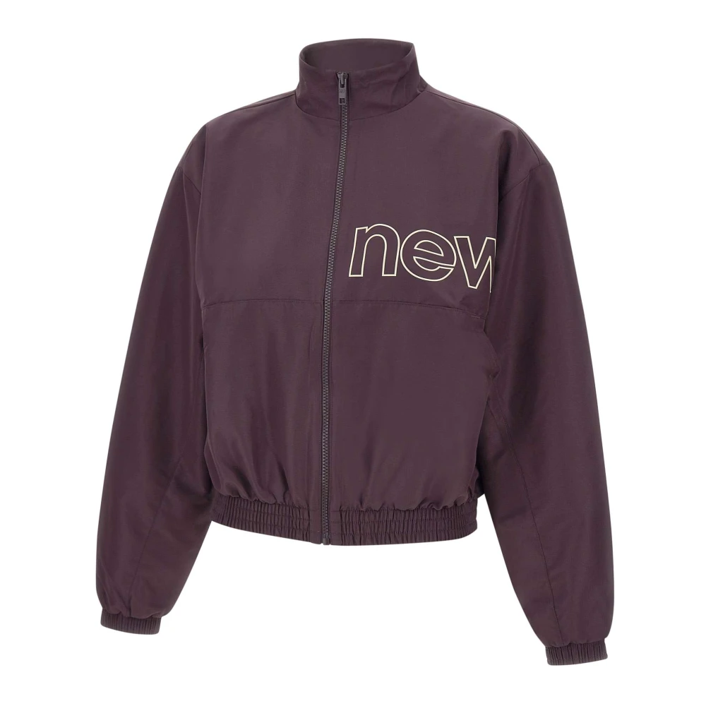 New Balance Gekleurde grafische geweven jas Purple Dames
