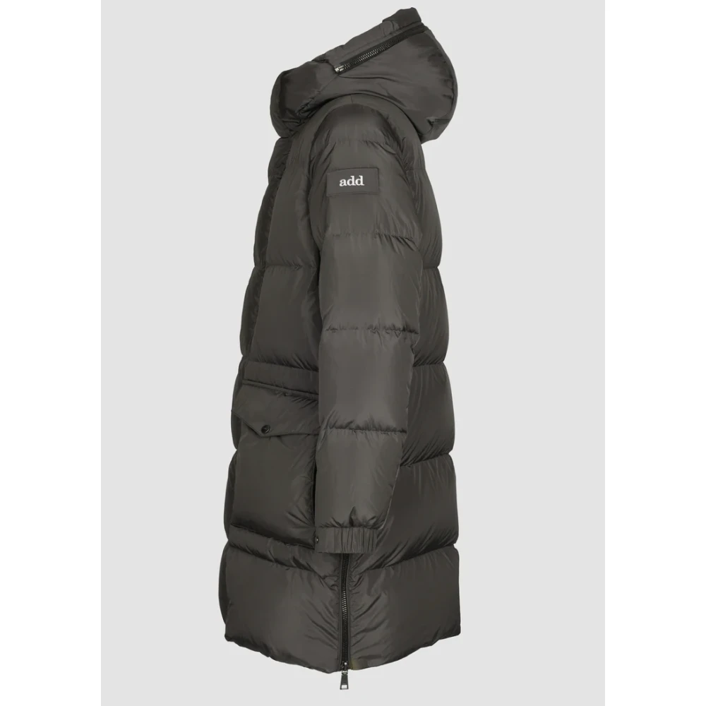 add Hoodie met Rits aan de Voorkant en Logodetails Gray Heren