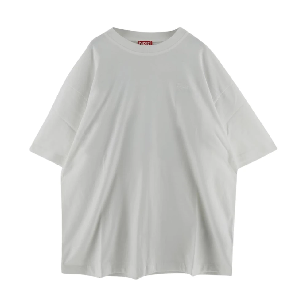 Diesel Katoenen Logo T-shirt White Heren