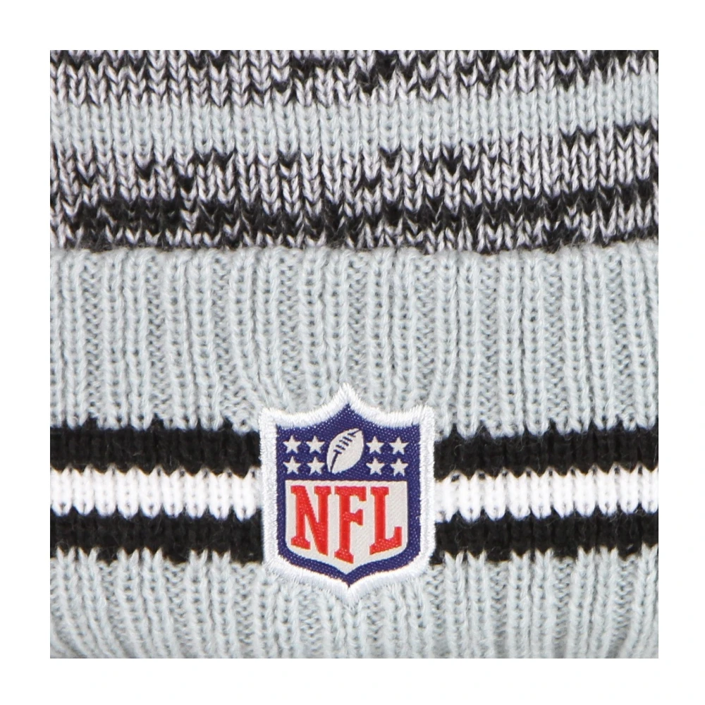 new era NFL Sport Knit Beanie met Pom Black Unisex