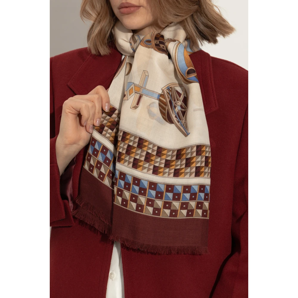 Salvatore Ferragamo Kasjmier sjaal met print Multicolor Dames