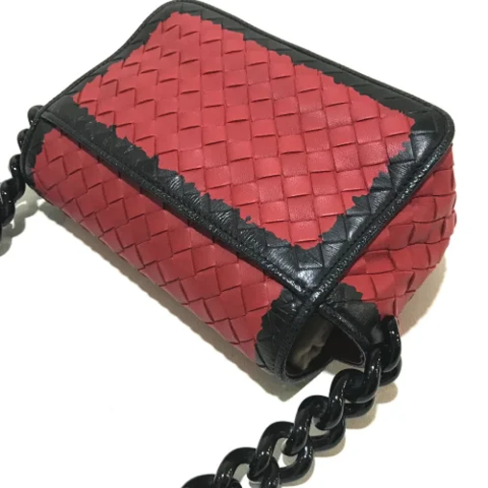 Bottega Veneta Vintage Pre-owned Leather shoulder-bags Red Dames