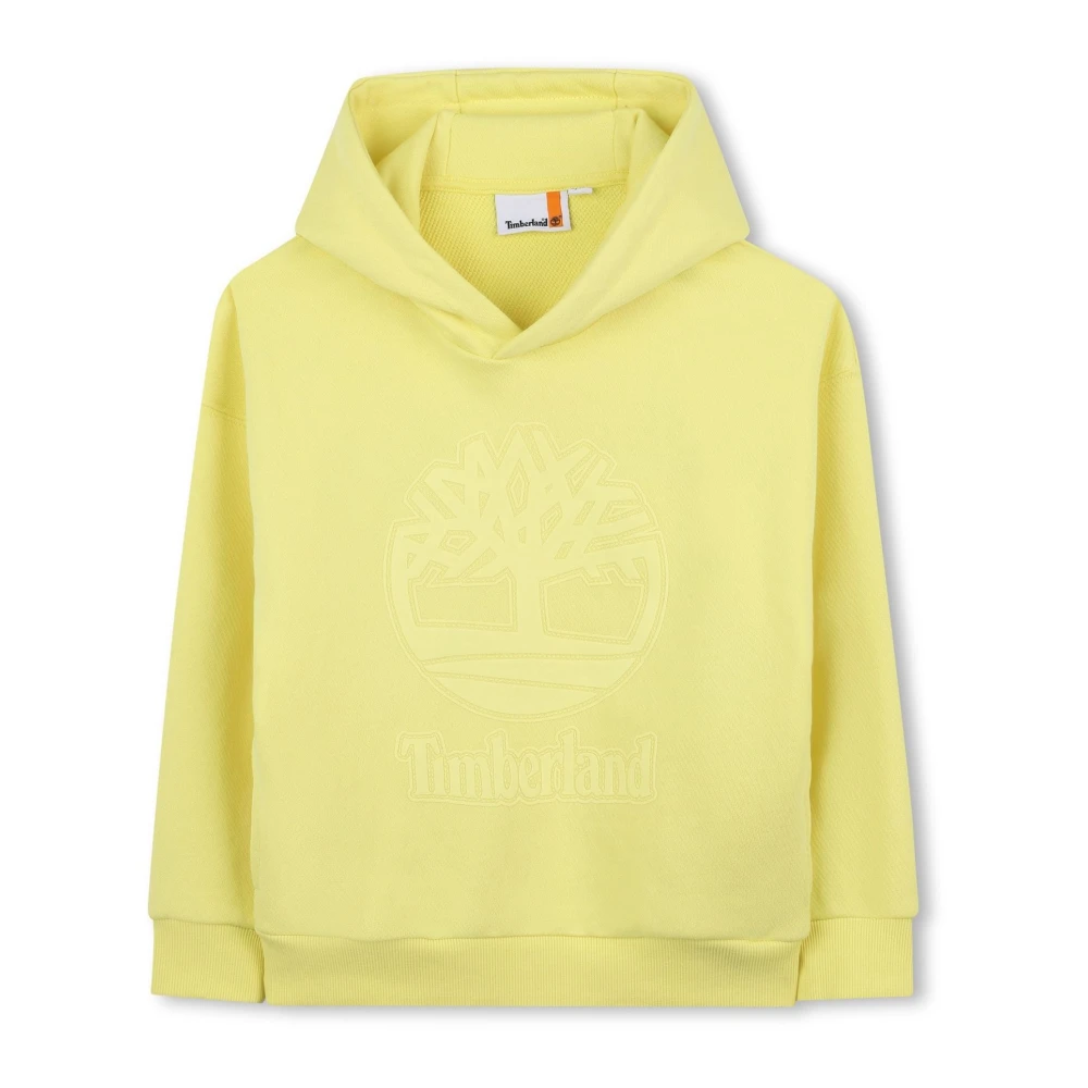 Timberland Ikonisk huvtröja med präglat logotyp Yellow, Unisex