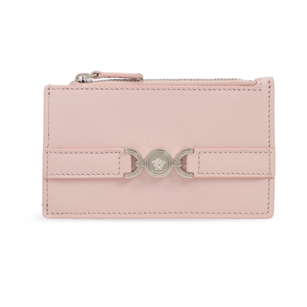 Versace Leren kaarthouder Pink Dames