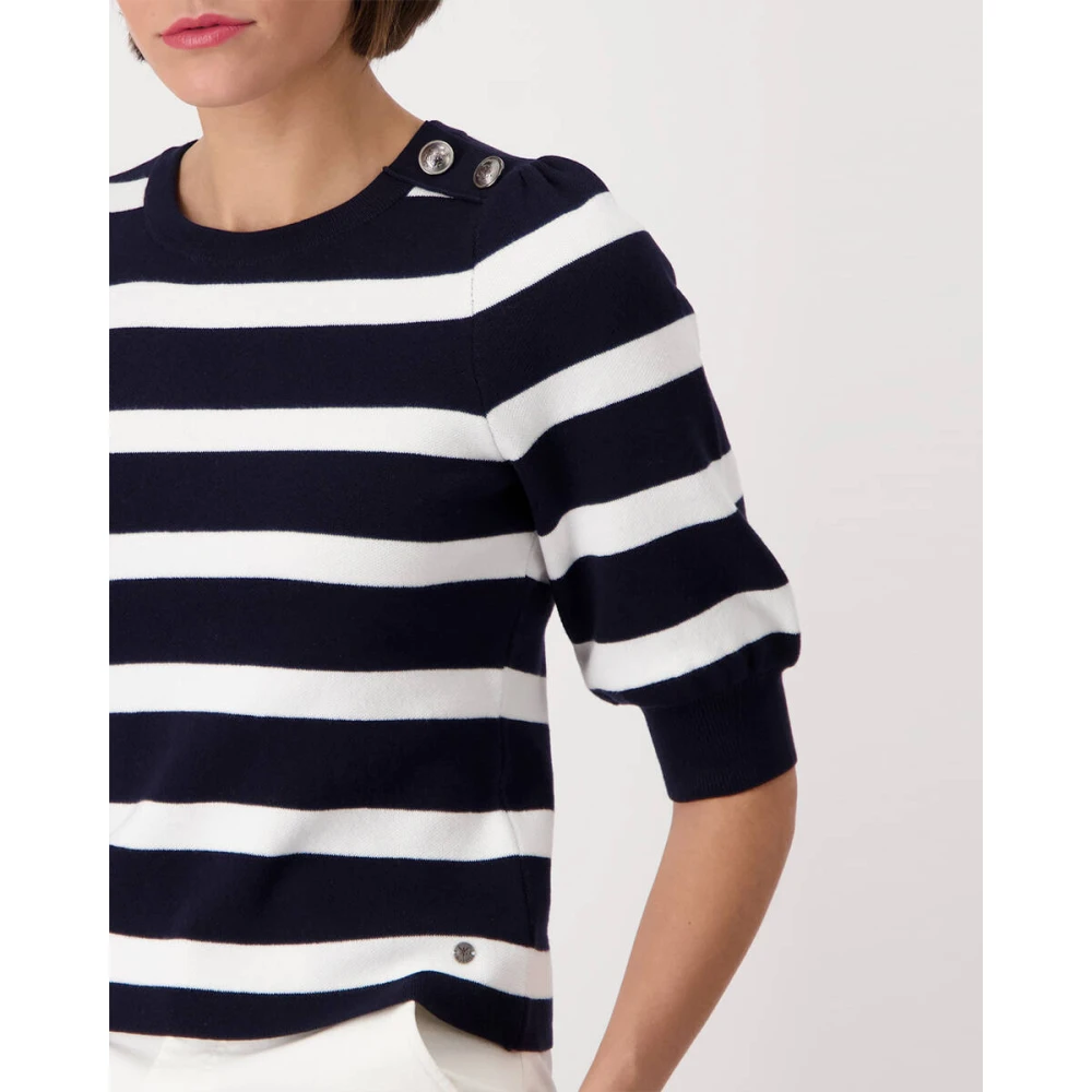 monari Stijlvolle Pullover Sweater Blue Dames