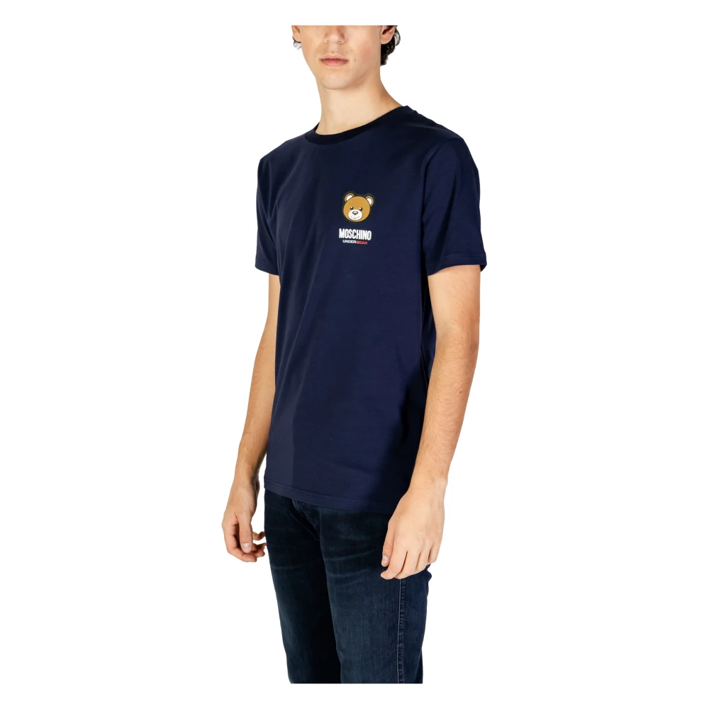 Moschino Katoenen Herenondergoed T-shirt Herfst Winter Blue Heren