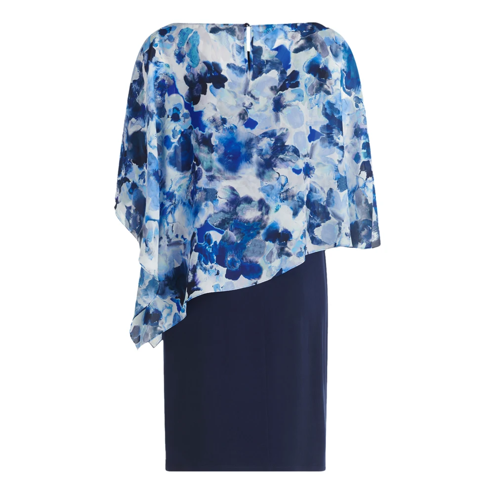 Vera Mont Bloemenprint Cocktailjurk Blue Dames