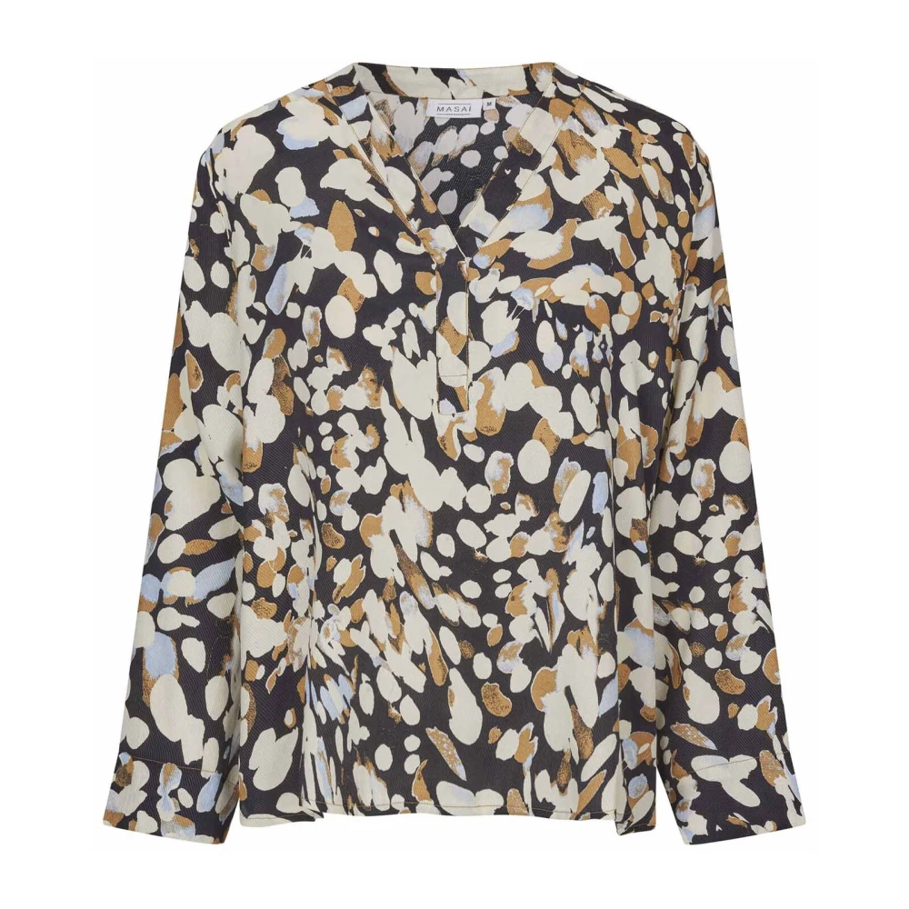 Masai Stijlvolle Madarcel Blouse in Chipmunk Multicolor Dames