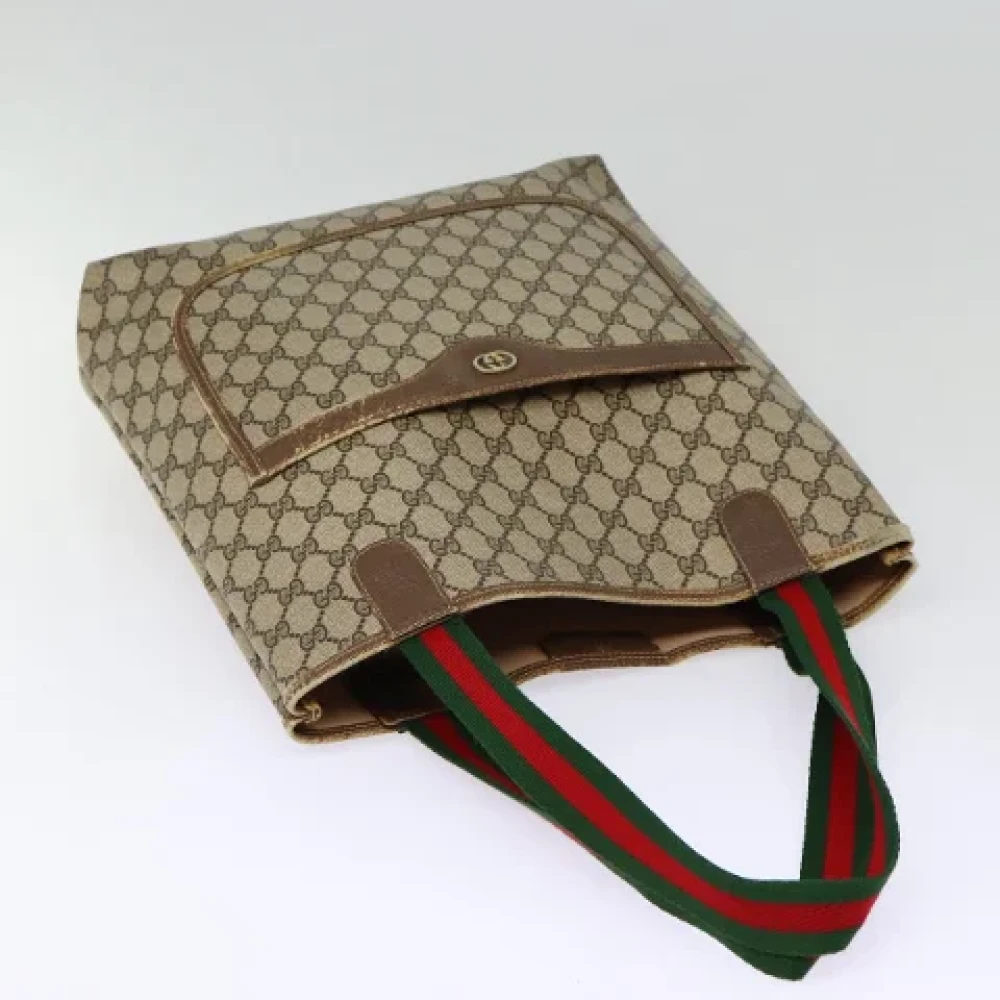 Gucci Vintage Pre-owned Leather totes Beige Dames