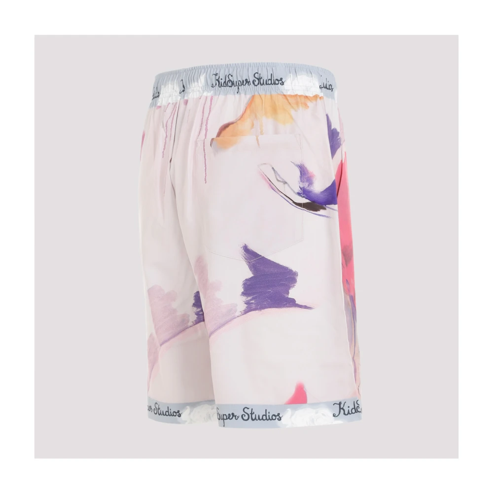 KidSuper Studios Multicolor Bedrukte Shorts Polyester Elastaan Multicolor Heren