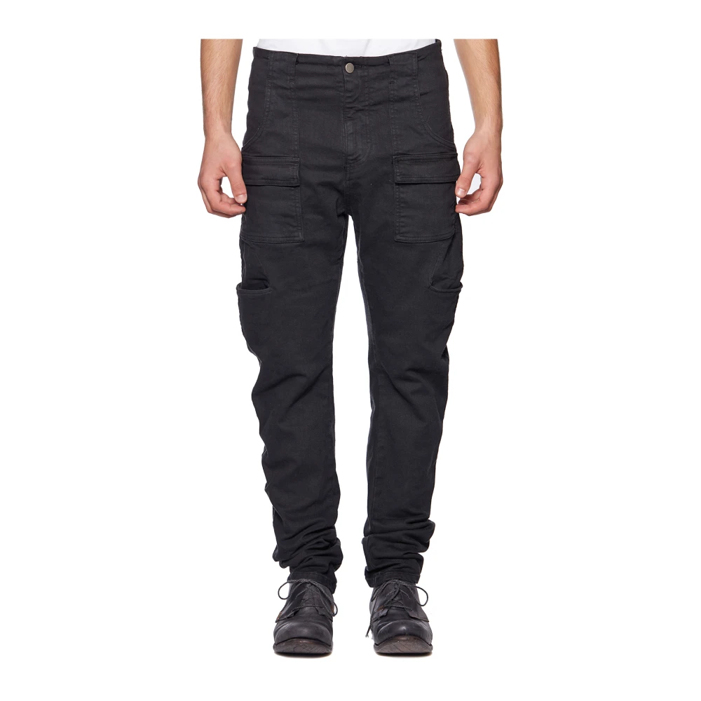 Andrea Ya aqov Katoenen Multipocket Broek Black Heren