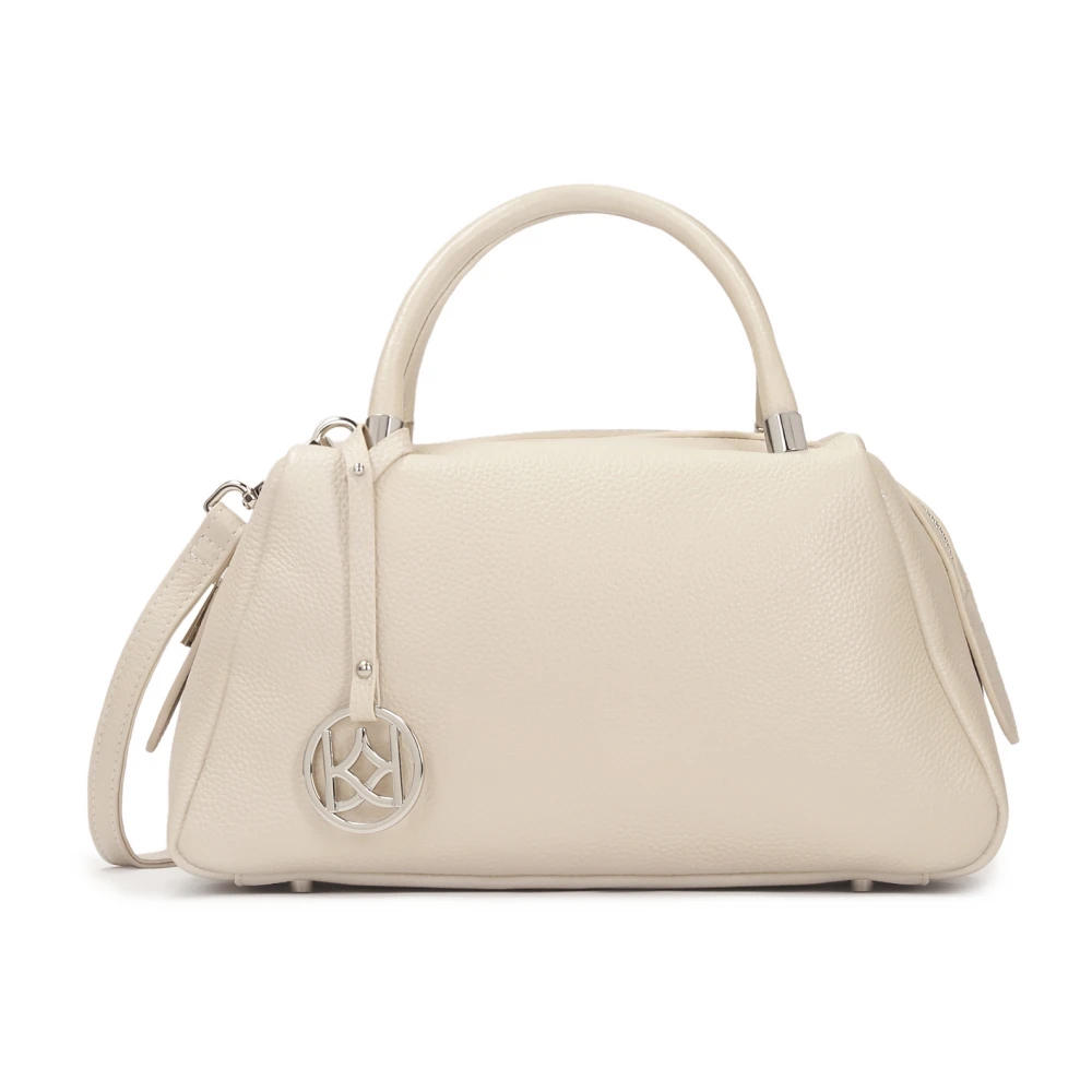 Kazar Vrouw Beige Tassen Dames, One Size, Leer, Casual Zachte Leren Handtas