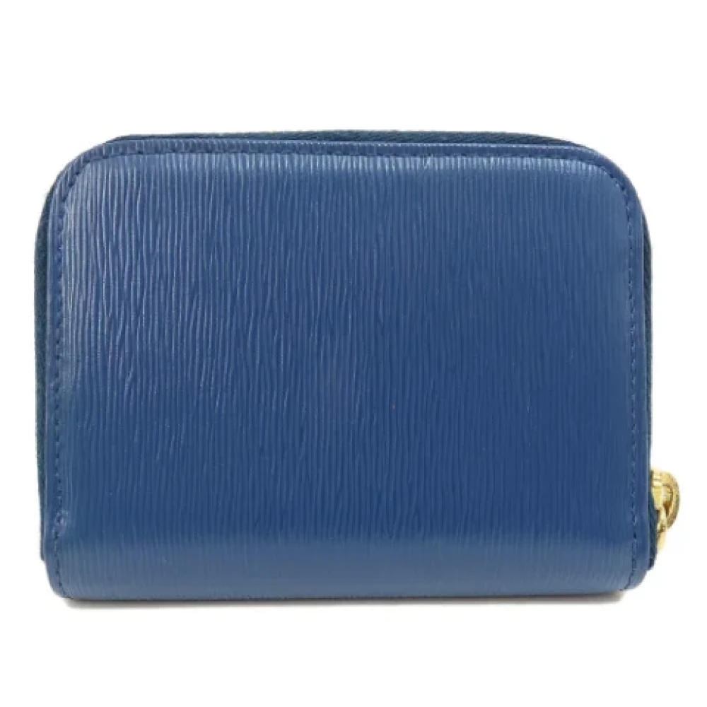 Prada Vintage Pre-owned Leather wallets Blue Dames