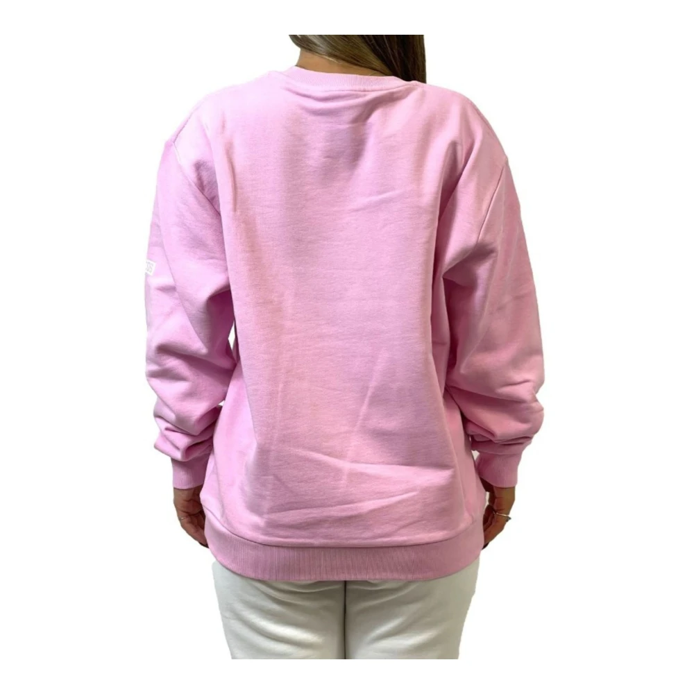 Gcds Essentials Crewneck Sweatshirt Vrouwen Pink Dames