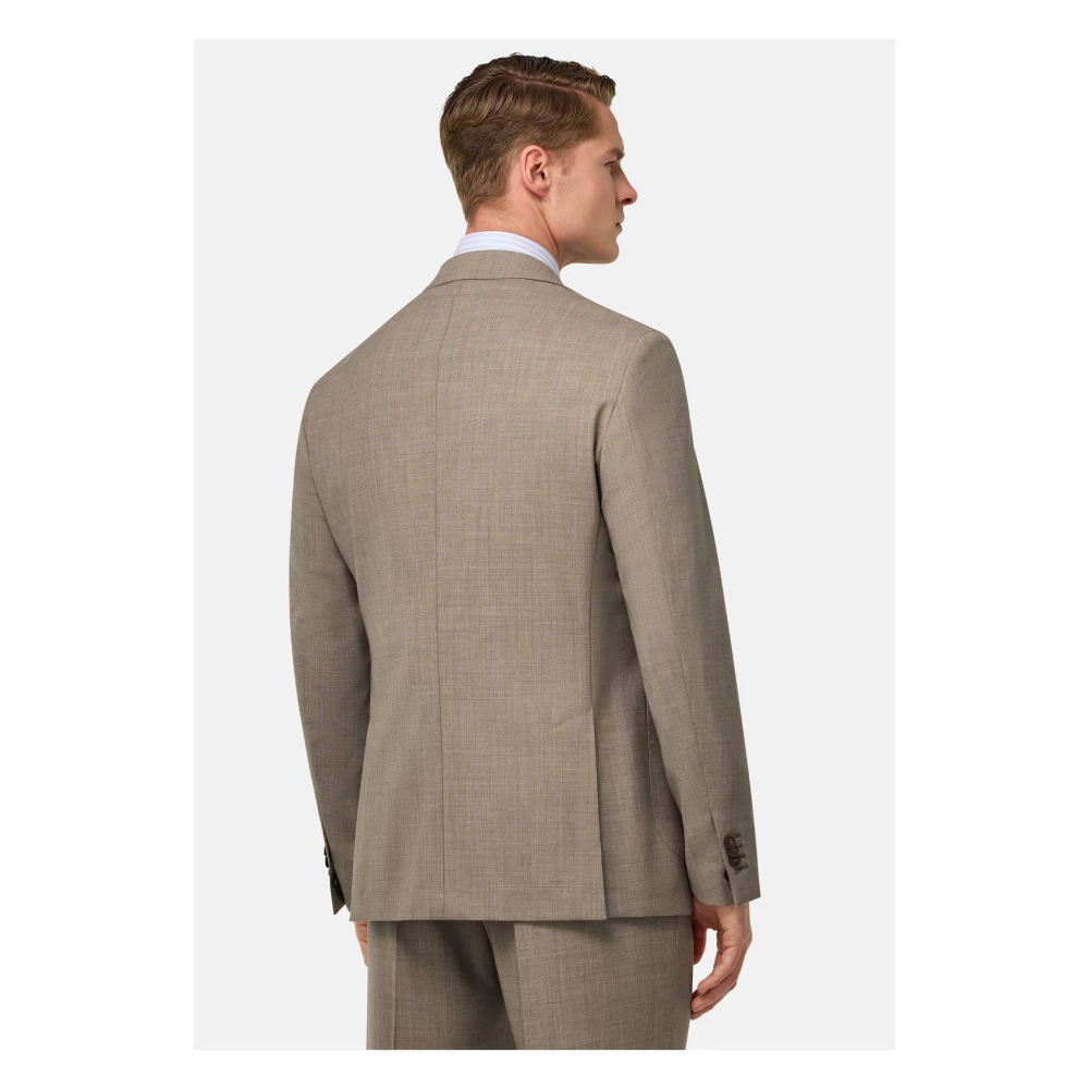 Boggi Milano B Aria B-Aria Stretch Wollen Jas Beige Heren