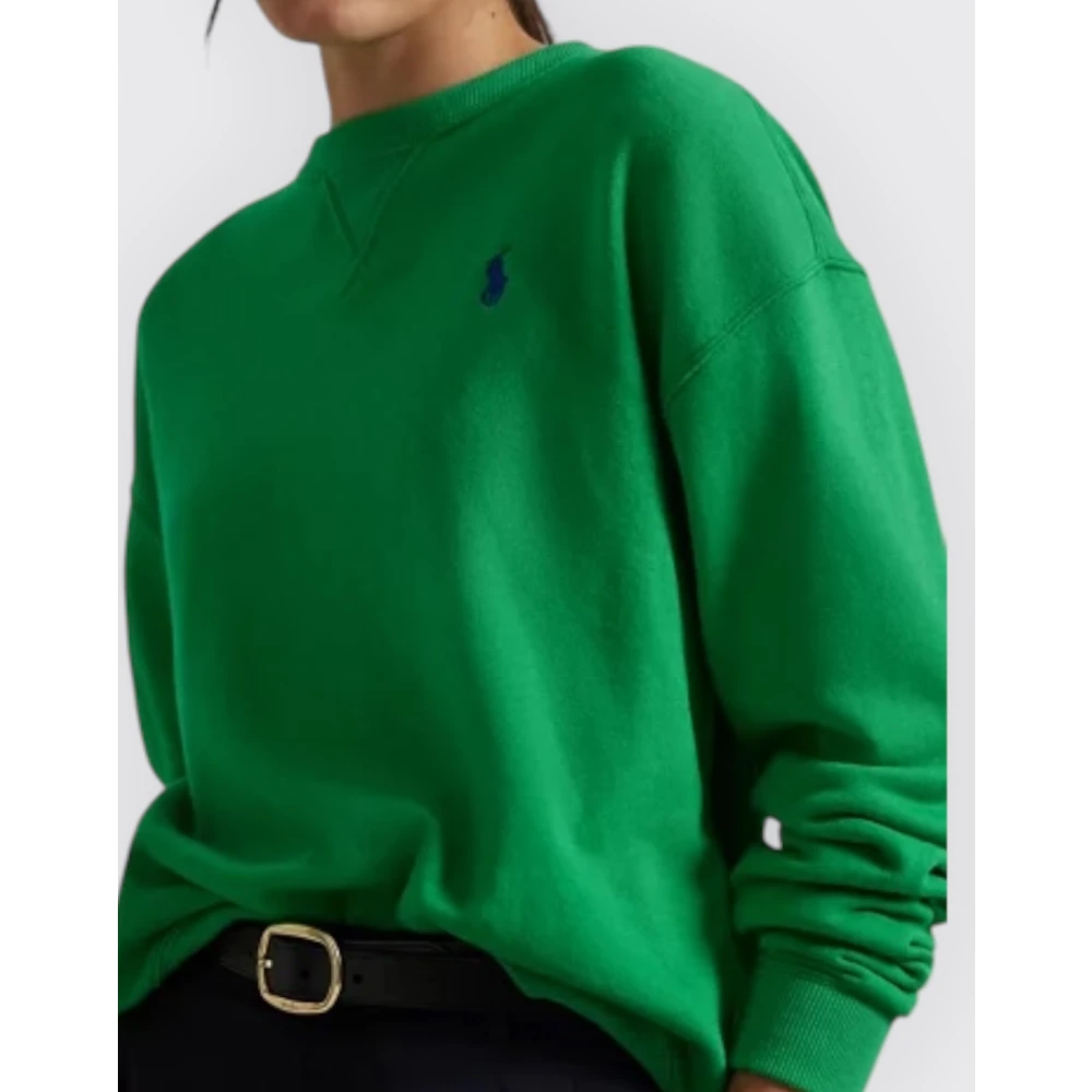 Polo Ralph Lauren Fleece Sweater Ronde Hals Green Dames