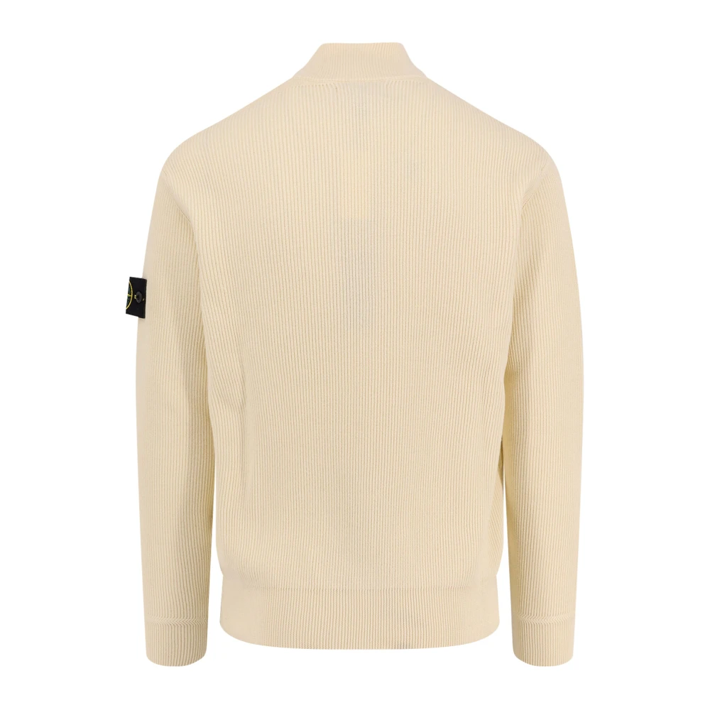 Stone Island Katoenen Ritsvest Beige Heren
