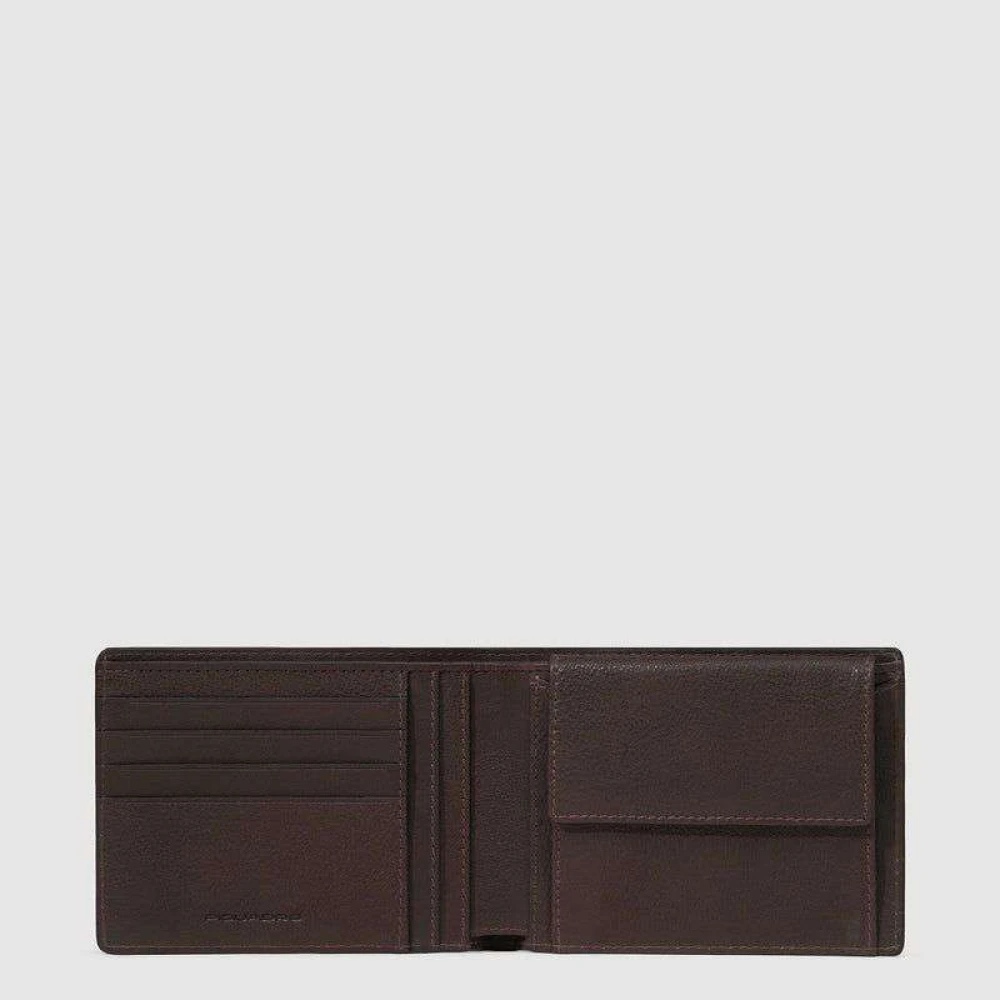 Piquadro Slanke Leren Portemonnee met Stijl Brown Unisex