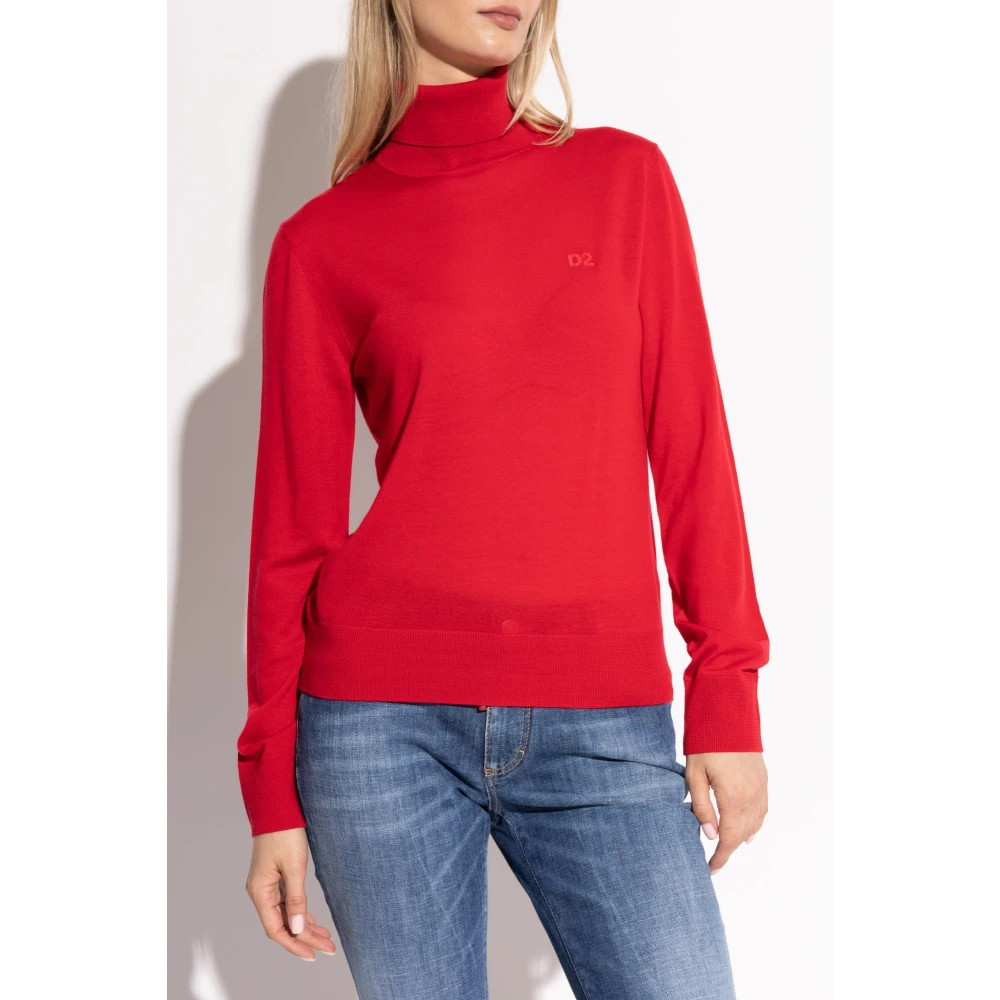 Dsquared2 Wollen coltrui Red Dames