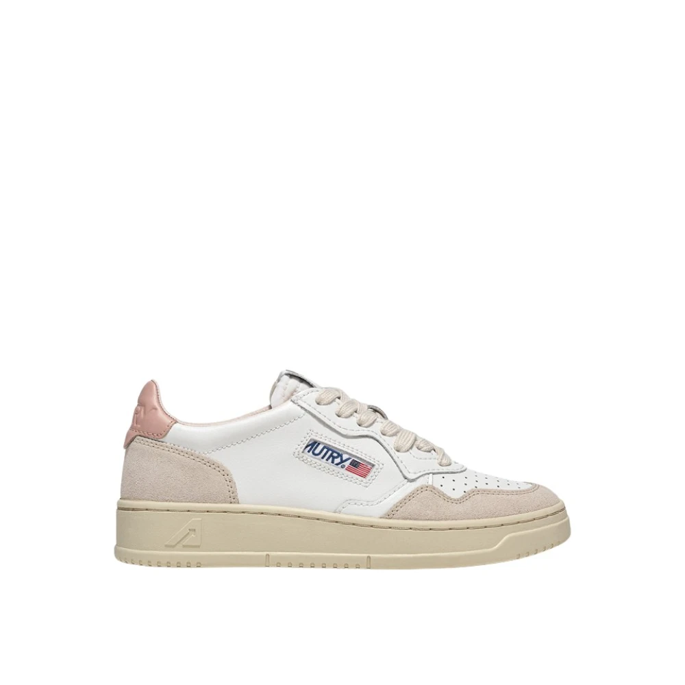 Autry Vintage Stil Låg Topp Läder Sneakers White, Dam