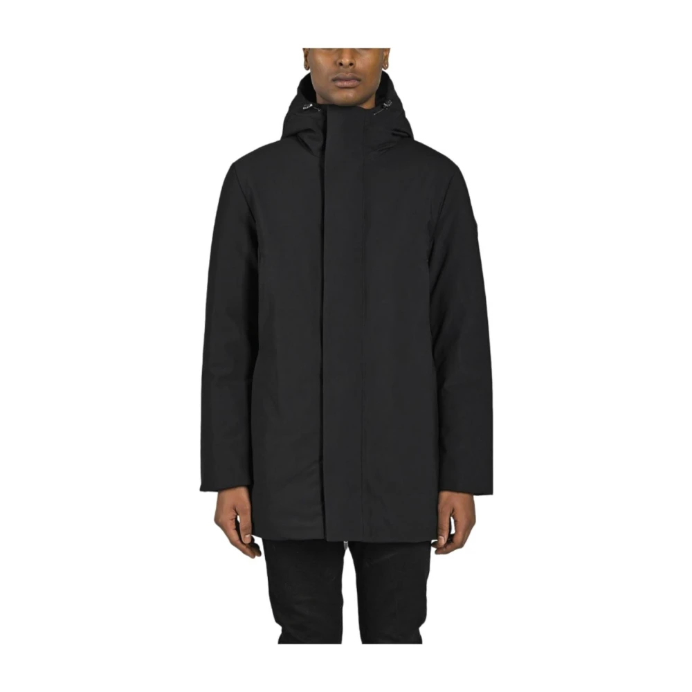 Canadian Classics Zwarte Technische Lange Hoodie Jas Black Heren