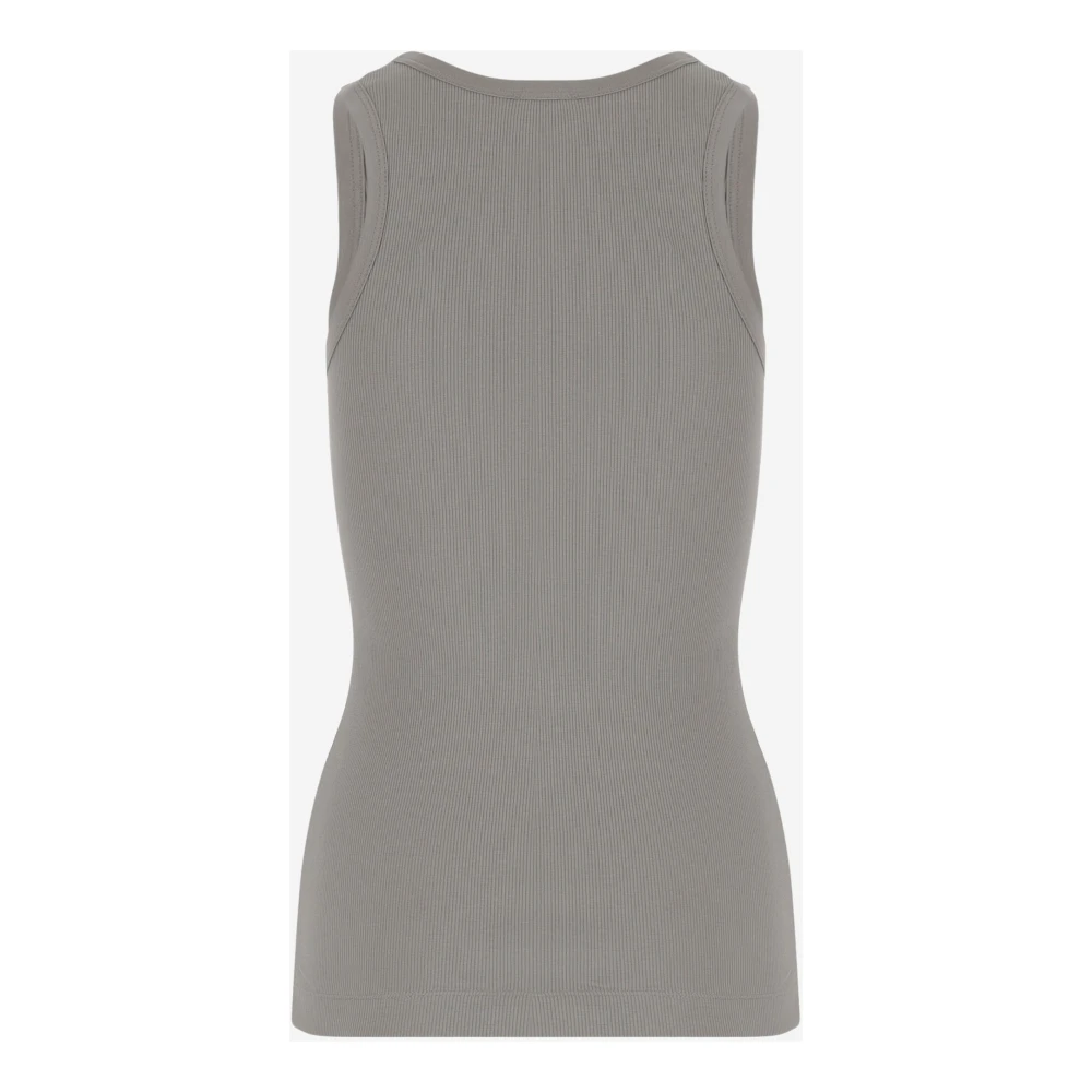 pinko Grijze Katoenen Tanktop Gebreide kleding Gray Dames