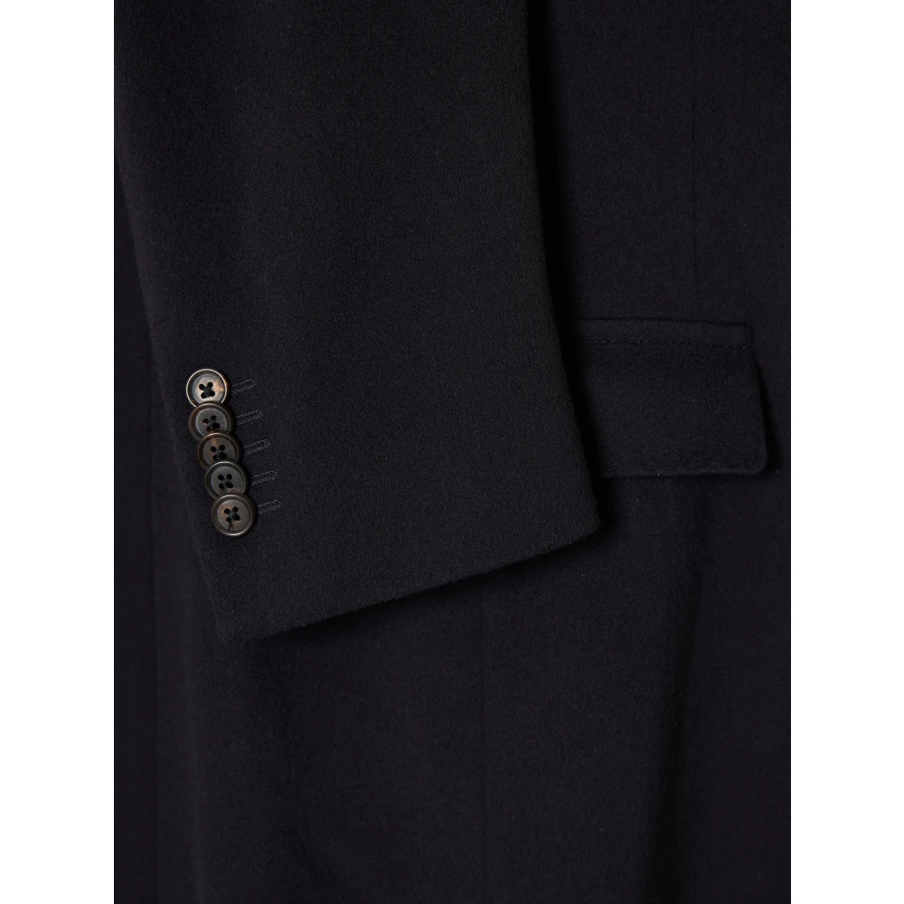 Corneliani Italiaanse wollen jas met zakken Blue Heren