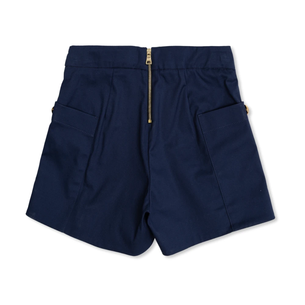Balmain Unisex Kids Blue Shorts With Pockets - Shorts - 6 Y - Kids