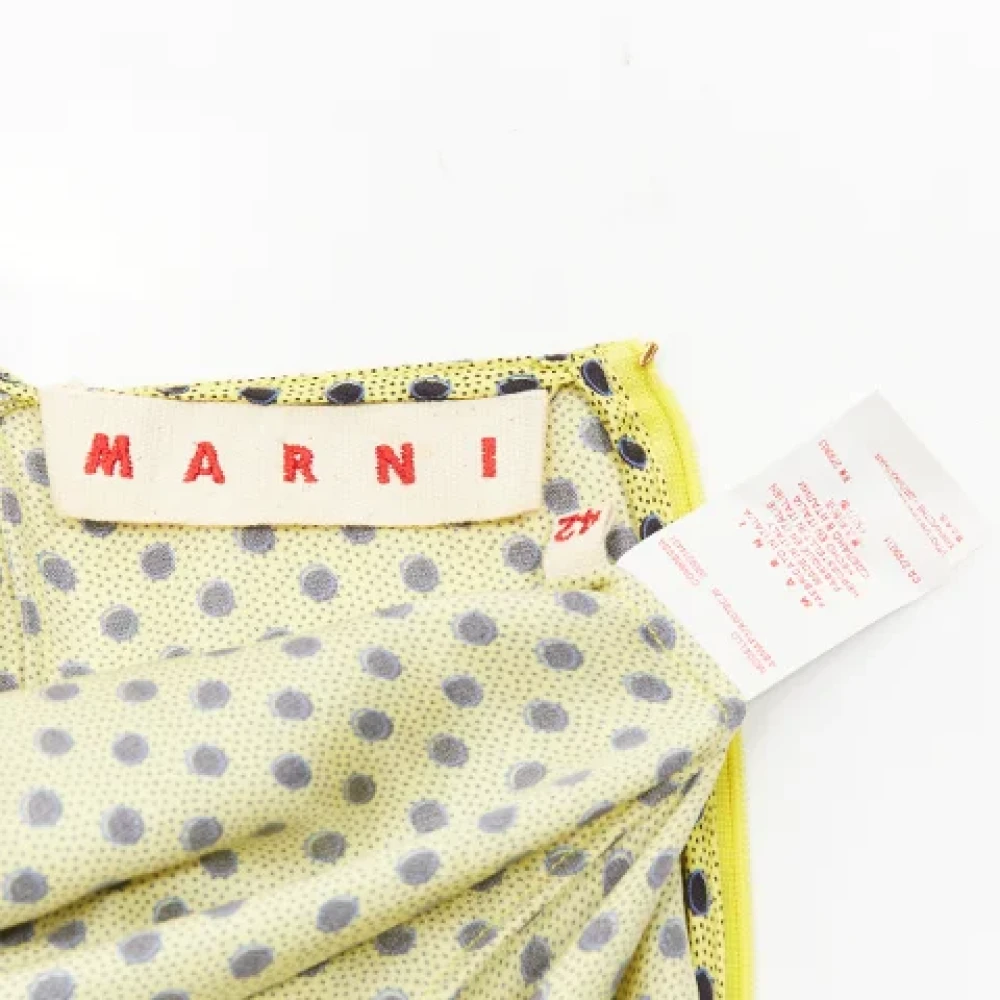 Marni Pre-owned Silk dresses Yellow Dames